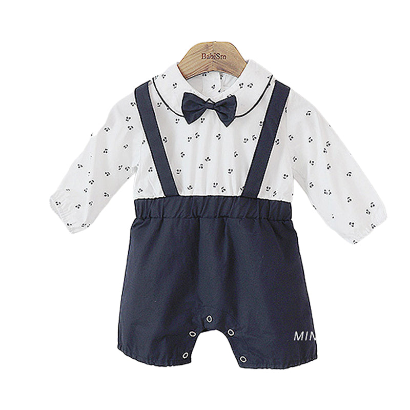 Baby Unisex Color-blocking Print Rompers Wholesale 22090915