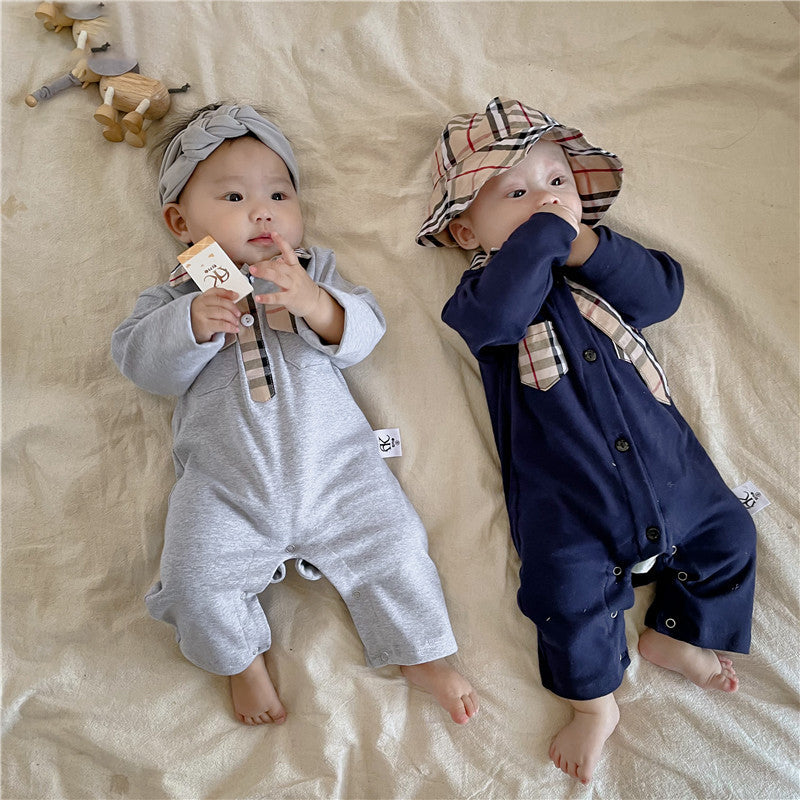 Baby Boys Checked Jumpsuits Wholesale 220909153