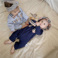 Load image into Gallery viewer, Baby Boys Checked Jumpsuits Wholesale 220909153
