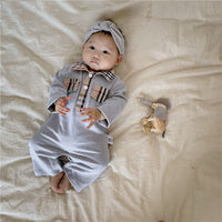 Load image into Gallery viewer, Baby Boys Checked Jumpsuits Wholesale 220909153
