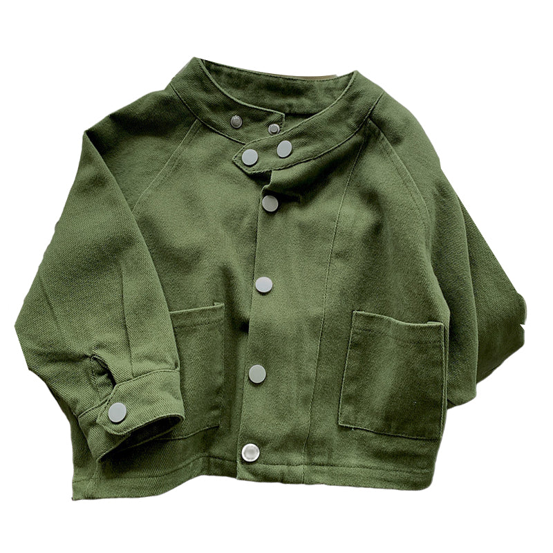 Baby Kid Unisex Solid Color Jackets Outwears Wholesale 220909209