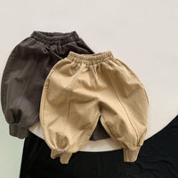 Load image into Gallery viewer, Baby Kid Unisex Solid Color Muslin&amp;Ribbed Pants Wholesale 220909255
