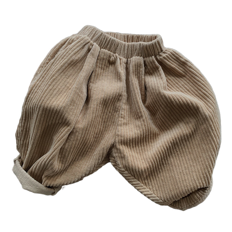 Baby Kid Unisex Solid Color Muslin&Ribbed Pants Wholesale 220909258