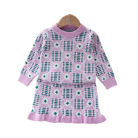 Load image into Gallery viewer, 2 Pieces Set Baby Kid Girls Checked Sweaters And Skirts Wholesale 220909301
