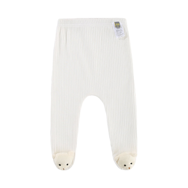 Baby Unisex Solid Color Animals Muslin&Ribbed Pants Leggings Wholesale 220909312
