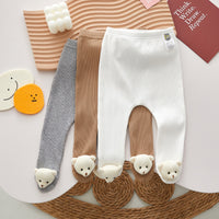 Load image into Gallery viewer, Baby Unisex Solid Color Animals Muslin&amp;Ribbed Pants Leggings Wholesale 220909312
