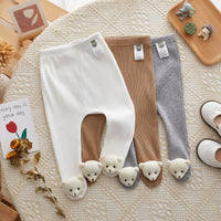 Load image into Gallery viewer, Baby Unisex Solid Color Animals Muslin&amp;Ribbed Pants Leggings Wholesale 220909312
