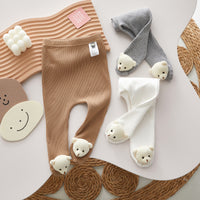 Load image into Gallery viewer, Baby Unisex Solid Color Animals Muslin&amp;Ribbed Pants Leggings Wholesale 220909312
