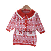 Load image into Gallery viewer, 2 Pieces Set Baby Kid Girls Checked Crochet Cardigan And Skirts Wholesale 220909318
