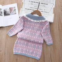 Load image into Gallery viewer, 2 Pieces Set Baby Kid Girls Checked Crochet Cardigan And Skirts Wholesale 220909318
