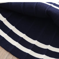 Load image into Gallery viewer, 2 Pieces Set Baby Kid Girls Striped Bow Crochet Sweaters And Color-blocking Skirts Wholesale 220909342
