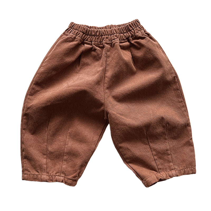 Baby Kid Unisex Solid Color Pants Wholesale 220909365