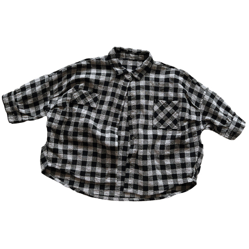 Baby Kid Unisex Checked Shirts Wholesale 220909371