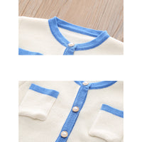 Load image into Gallery viewer, 2 Pieces Set Baby Kid Girls Color-blocking Crochet Cardigan And Skirts Wholesale 220909400
