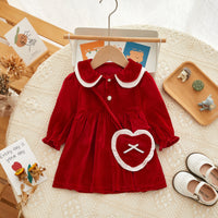 Load image into Gallery viewer, Baby Girls Solid Color Dresses Wholesale 220909456
