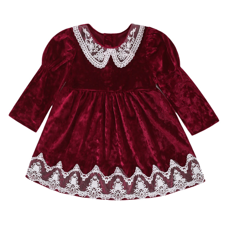 Baby Girls Lace Embroidered Dresses Wholesale 220909522
