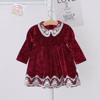 Load image into Gallery viewer, Baby Girls Lace Embroidered Dresses Wholesale 220909522
