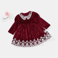 Load image into Gallery viewer, Baby Girls Lace Embroidered Dresses Wholesale 220909522
