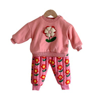 Load image into Gallery viewer, 2 Pieces Set Baby Girls Flower Print Tops And Pants Wholesale 220909544
