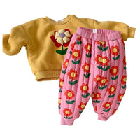Load image into Gallery viewer, 2 Pieces Set Baby Girls Flower Print Tops And Pants Wholesale 220909544
