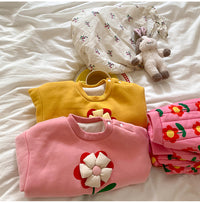 Load image into Gallery viewer, 2 Pieces Set Baby Girls Flower Print Tops And Pants Wholesale 220909544
