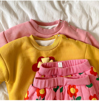 Load image into Gallery viewer, 2 Pieces Set Baby Girls Flower Print Tops And Pants Wholesale 220909544
