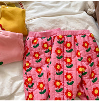 Load image into Gallery viewer, 2 Pieces Set Baby Girls Flower Print Tops And Pants Wholesale 220909544
