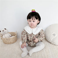 Load image into Gallery viewer, Baby Girls Flower Print Rompers Wholesale 220909545

