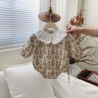 Load image into Gallery viewer, Baby Girls Flower Print Rompers Wholesale 220909545
