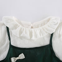 Load image into Gallery viewer, Baby Girls Color-blocking Bow Dresses Wholesale 220909555
