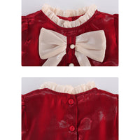 Load image into Gallery viewer, Baby Kid Girls Color-blocking Bow Dresses Wholesale 220909583
