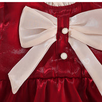 Load image into Gallery viewer, Baby Kid Girls Color-blocking Bow Dresses Wholesale 220909583
