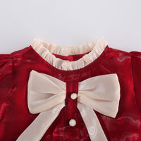 Load image into Gallery viewer, Baby Kid Girls Color-blocking Bow Dresses Wholesale 220909583
