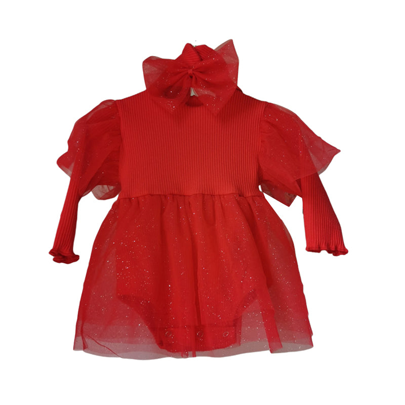 Baby Girls Solid Color Rompers Wholesale 22090960