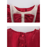 Load image into Gallery viewer, Baby Girls Color-blocking Bow Dressy Dresses Wholesale 220909601
