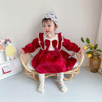 Load image into Gallery viewer, Baby Girls Color-blocking Bow Dressy Dresses Wholesale 220909601
