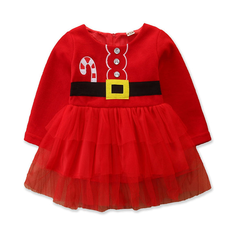 Baby Kid Girls Color-blocking Christmas Dresses Wholesale 22091404