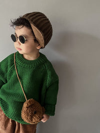 Load image into Gallery viewer, Baby Kid Unisex Solid Color Crochet Sweaters Wholesale 220914125
