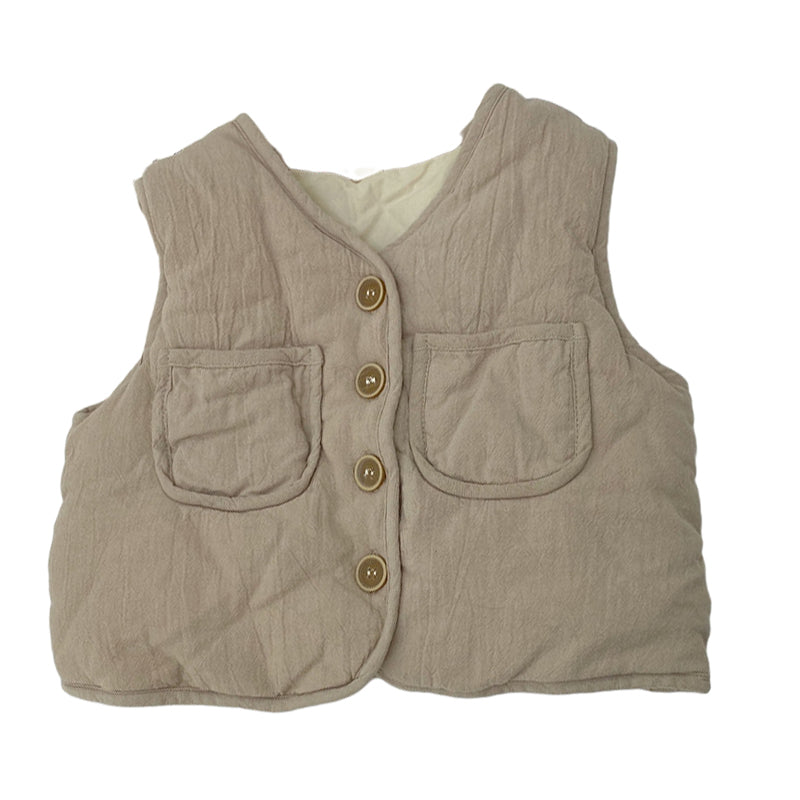 Baby Kid Unisex Solid Color Vests Waistcoats Wholesale 220914133