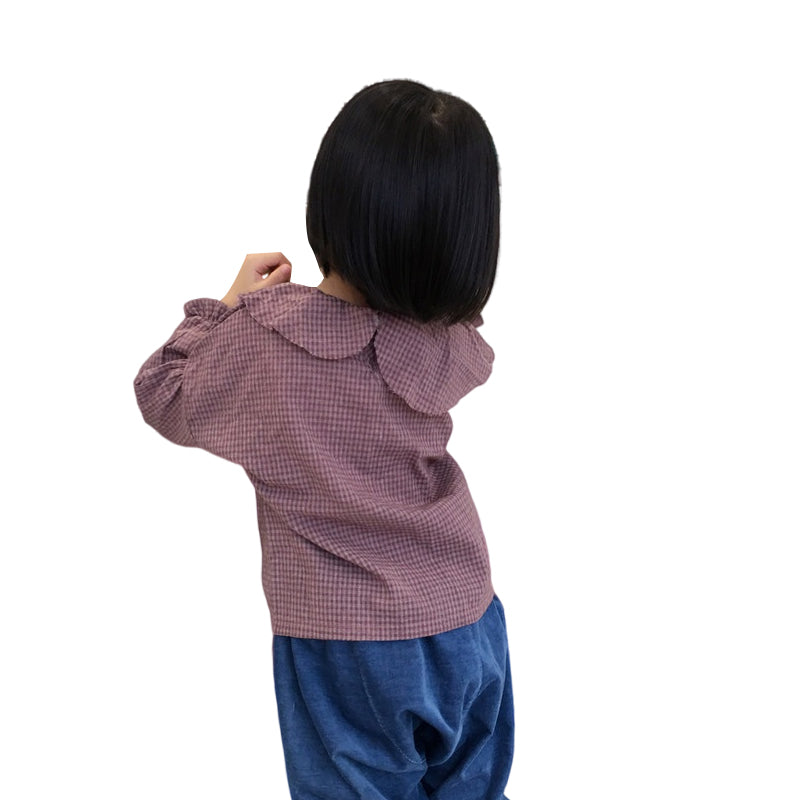 Baby Kid Girls Checked Blouses Wholesale 22091415