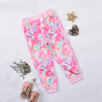 Load image into Gallery viewer, 2 Pieces Set Baby Kid Girls Color-blocking Tie Dye Jackets Outwears And Pants Wholesale 220914210
