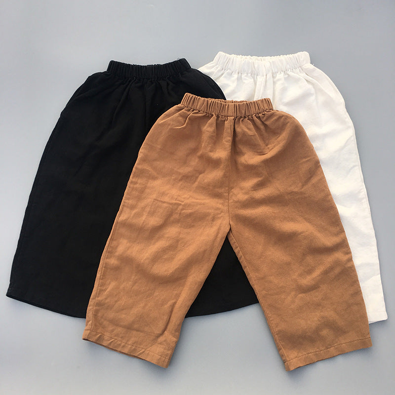 Baby Kid Unisex Solid Color Pants Wholesale 22091427