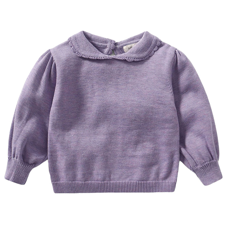 Baby Kid Girls Solid Color Sweaters Wholesale 220914294