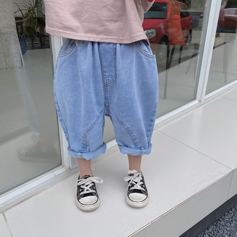 Baby Kid Unisex Solid Color Pants Jeans Wholesale 220914296