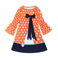 Load image into Gallery viewer, Baby Kid Girls Polka dots Cartoon Print Halloween Dresses Wholesale 22091437
