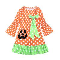 Load image into Gallery viewer, Baby Kid Girls Polka dots Cartoon Print Halloween Dresses Wholesale 22091437
