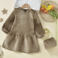 Load image into Gallery viewer, Baby Kid Girls Solid Color Dresses Wholesale 220914384
