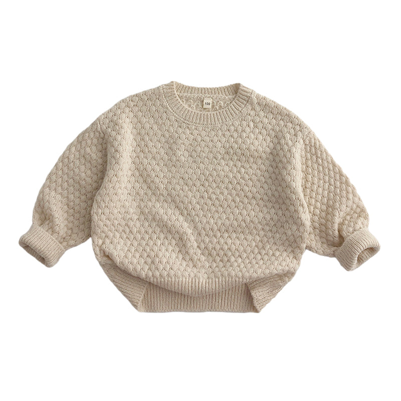 Baby Kid Unisex Solid Color Crochet Sweaters Wholesale 220914400