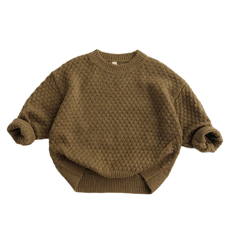 Baby Kid Unisex Solid Color Crochet Sweaters Wholesale 220914400
