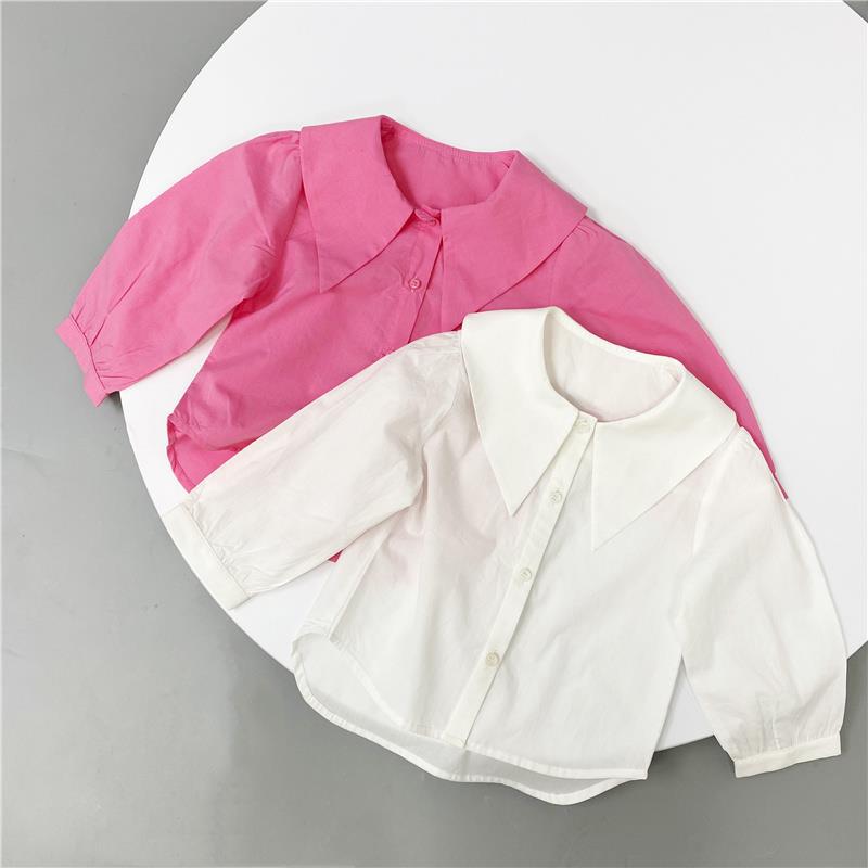 Baby Kid Girls Solid Color Shirts Wholesale 220914401